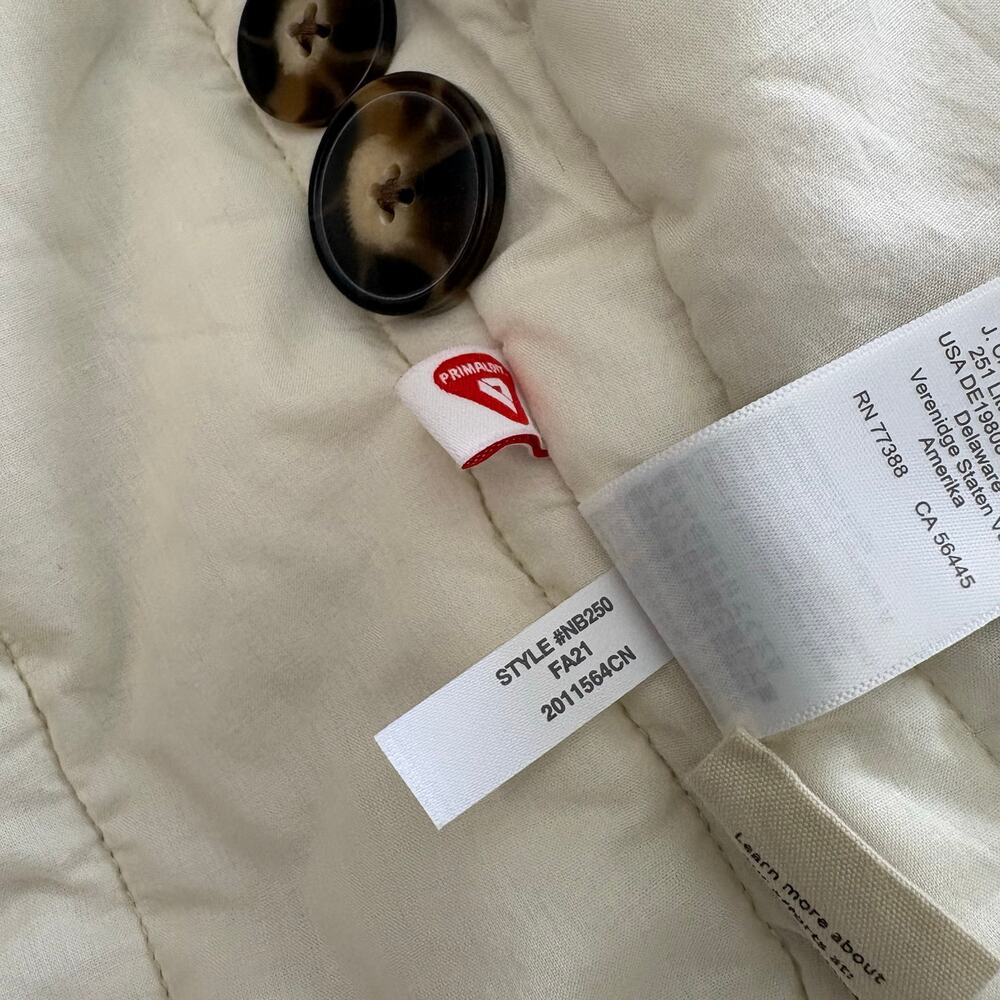 Madewell Padded Jacket Antique Cream Size XXL Double Breasted Academia New - Picture 5 of 12